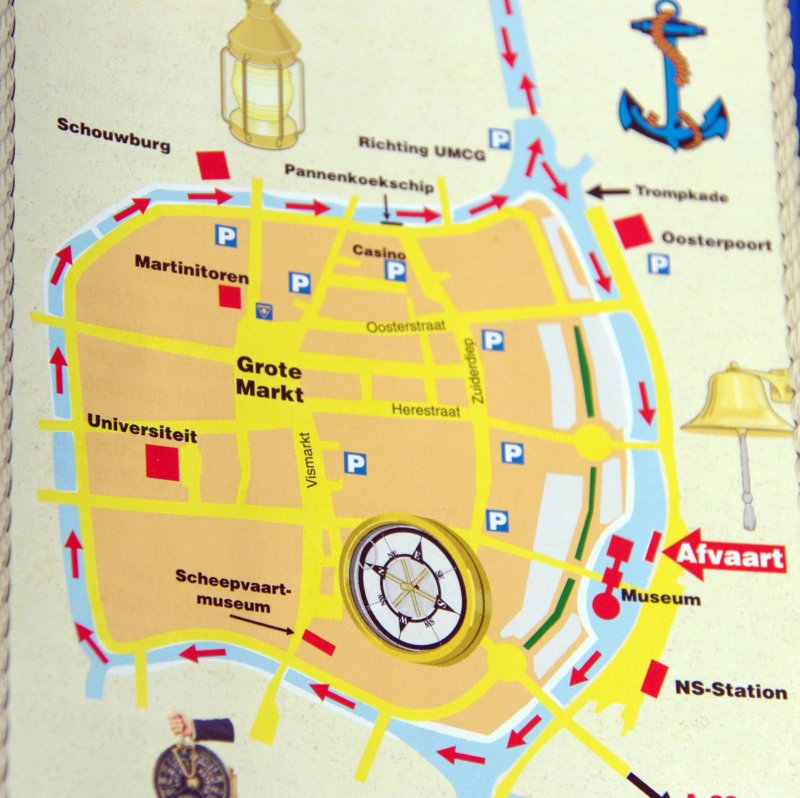 rondvaartboot plattegrond groningen