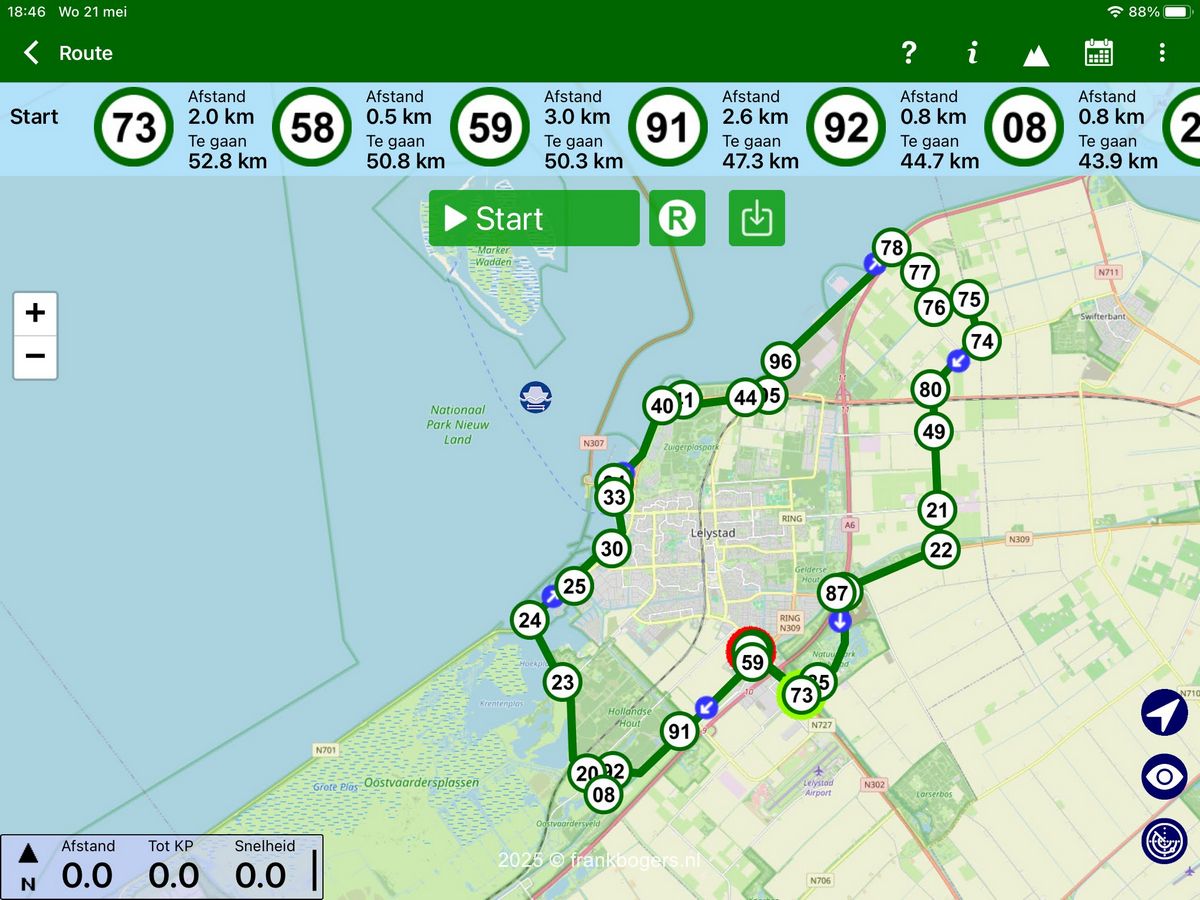 fietsen door de Flevopolder fietsroute Lelystad