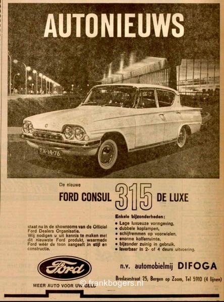 FORD CONSUL 315 DE LUXE