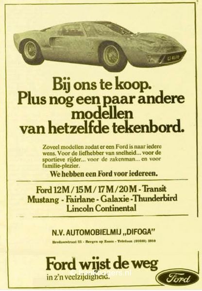 Ford Mustang - Fairlane - Galaxie -Thunderbird