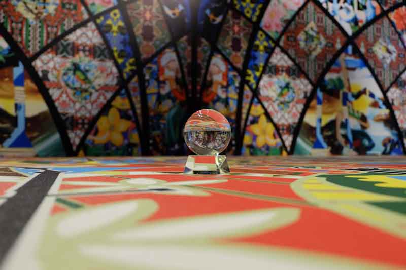 lensball in het centrum