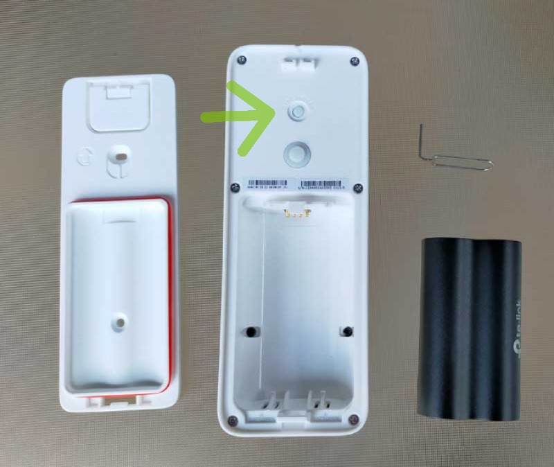 deurbel resetten van de tapo bel camera