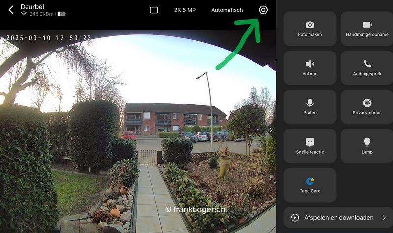 klik op instellingen