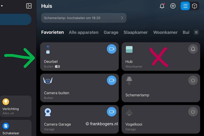 klik op de eurbel icoon en NIET op de hup !!!